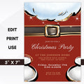 santa christmas dinner party invite